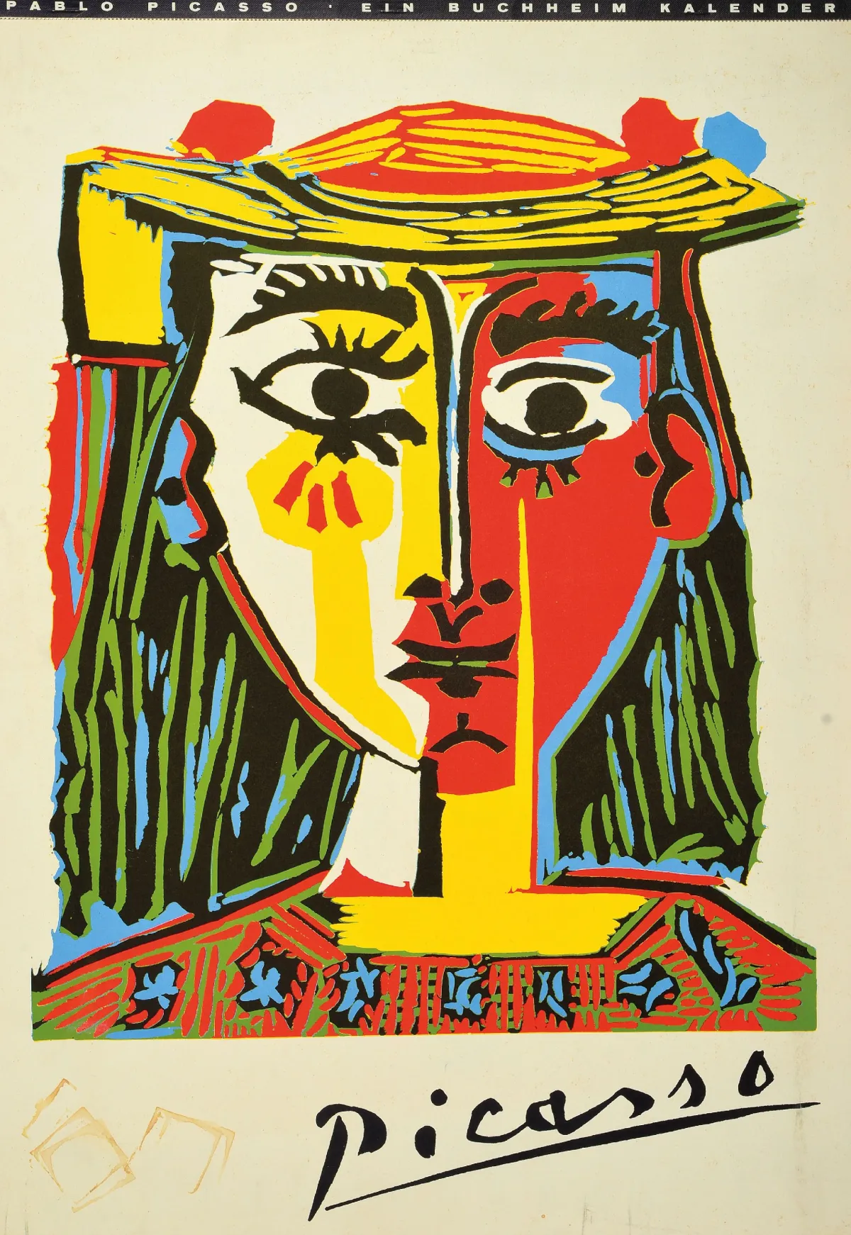 Calendrier Buchheim Pablo Picasso, 1969, 12 illustrations d'après lithographies, dont Faune