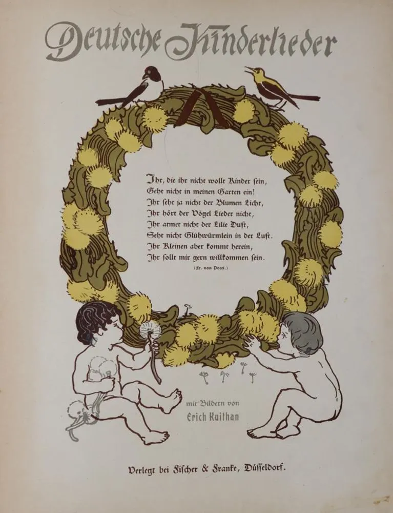 Deutsche Kinderlieder. – Deckeltitel: Deutsches Kinderbuch