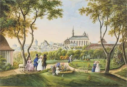 Biedermeier festő: Leutschau Levoča látképe