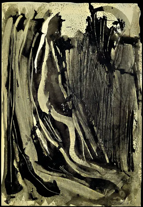 Rudi Baerwind, 1910 Mannheim à 1982, trois aquarelles, de la série Grain (Schwandorf),