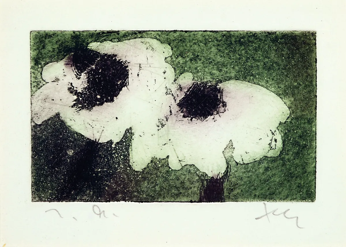 Klaus Fußmann, geb. 1938 Velbert, Anemonen, Farblinolschnitt, handsign. und bez.e.a.,