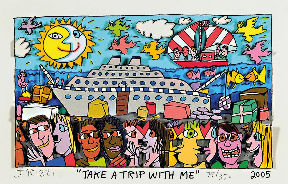 James Rizzi, 1950 - 2011 New York, construction 3D "Take A Trip With Me", 2005