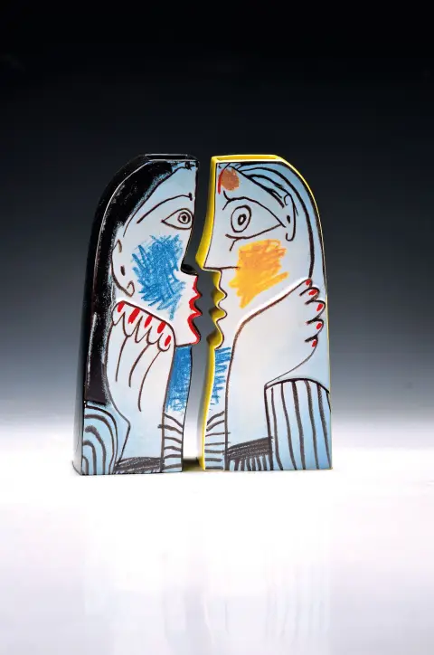 2 vases, Goebel, série Hommage Collection to Pablo Picasso, grès fin, H. j