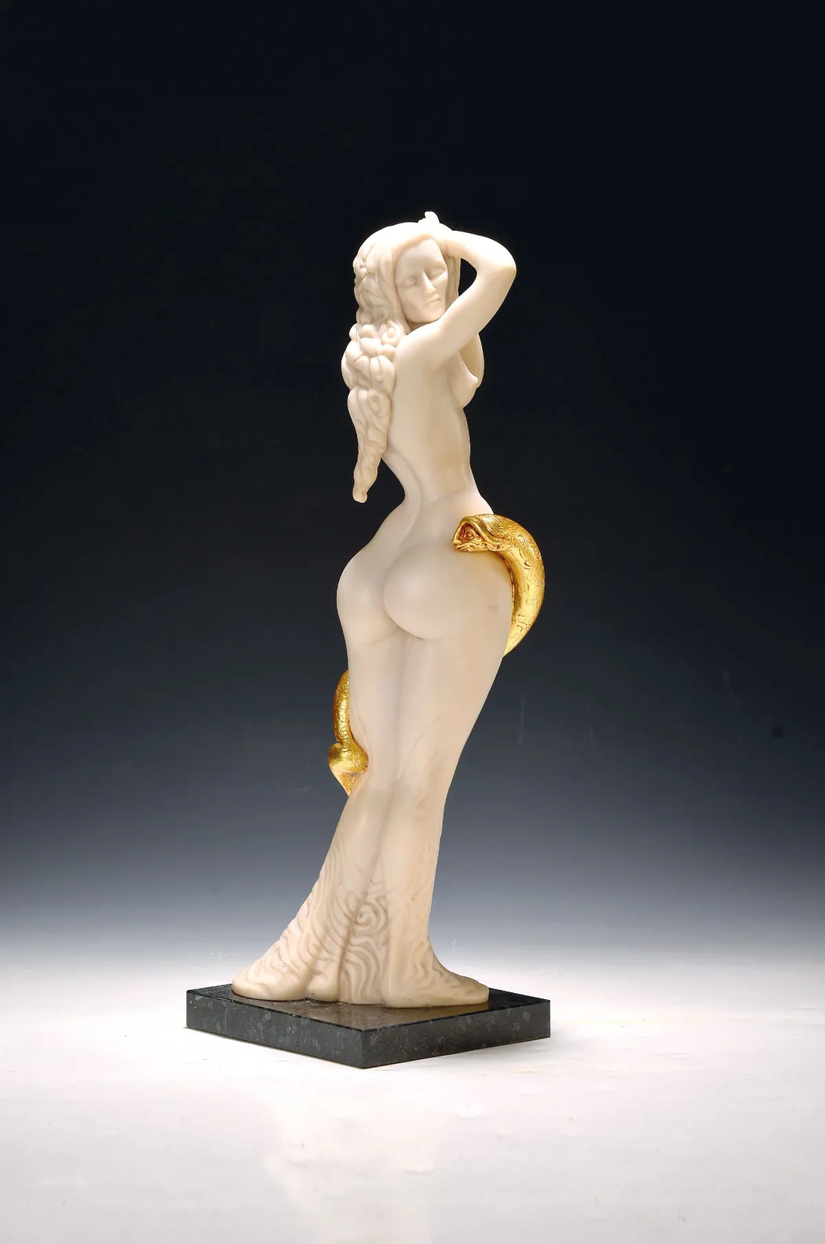 Ernst Fuchs, 1930-2015 Wien, "Frau Lot", Ed. 189/500, Polymer Plastik, Steinplinthe, H