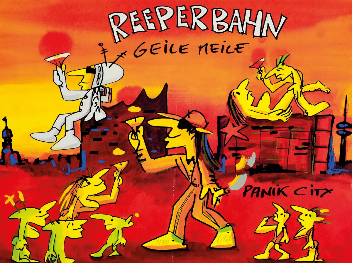 Udo Lindenberg, nar. 1946 Gronau, "Reeperbahn Geile Meile. Panik City", 2023, num