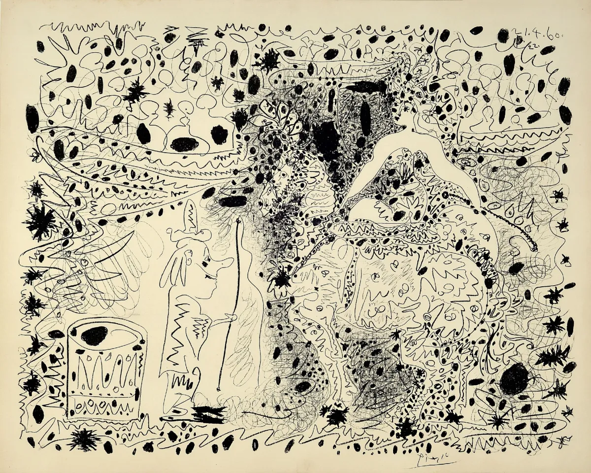 Pablo Picasso, 1881 Málaga - 1973 Mougins, Lithographie, "L´Ecuyere", 1960, in der