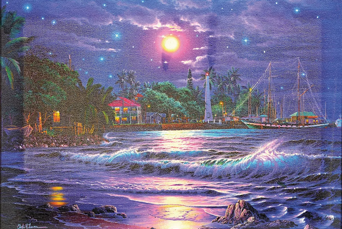 Christian Riese Lassen, geb. 1956, Amerikaans kunstenaar, hier: Lahaina