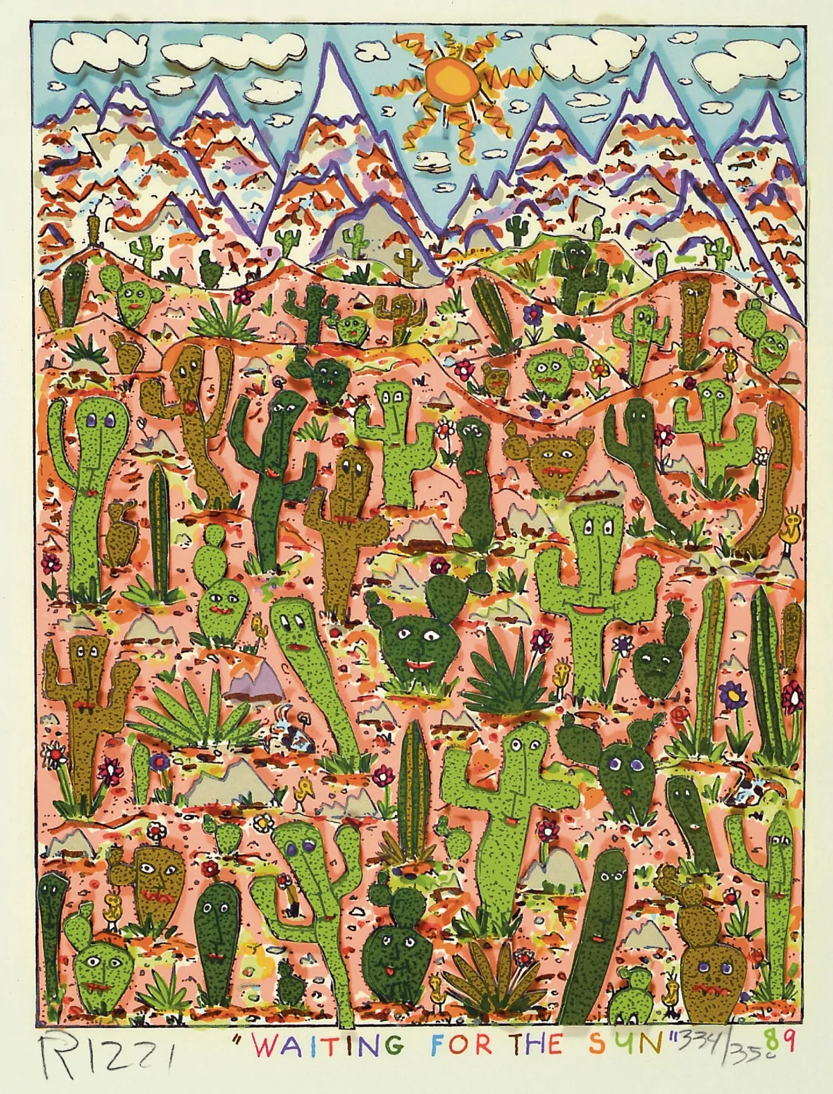 James Rizzi, 1950-2011 New York, Waiting for the sun, dreidimensionale