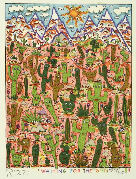 James Rizzi, 1950-2011 New York, Waiting for the sun, driedimensionale