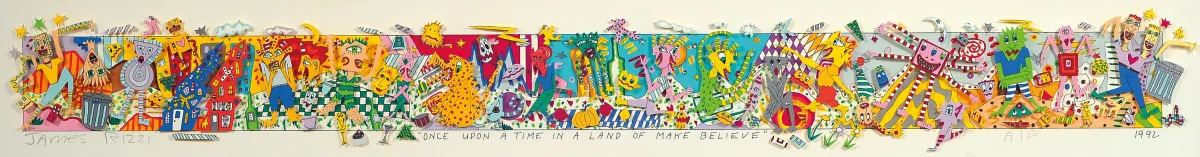 James Rizzi, 1950-2011 New York, Once upon a time in a land of make believe,