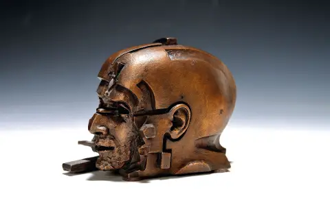 Gunther Stilling, 1943 Srpski - 2024 Heilbronn, sculpture/figurine en bronze, patinée, "Kopf"
