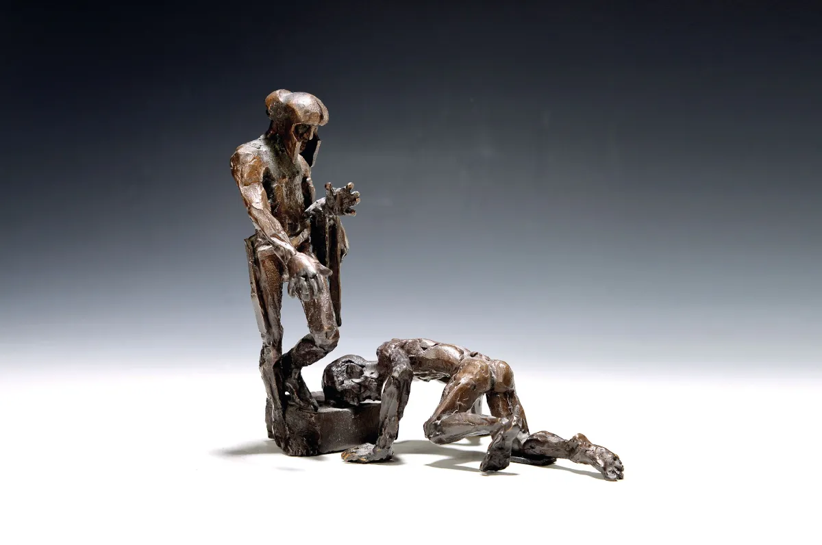 Gunther Stilling, 1943 Srpski - 2024 Heilbronn, sculpture/bronze figure, patinated, St. Martin