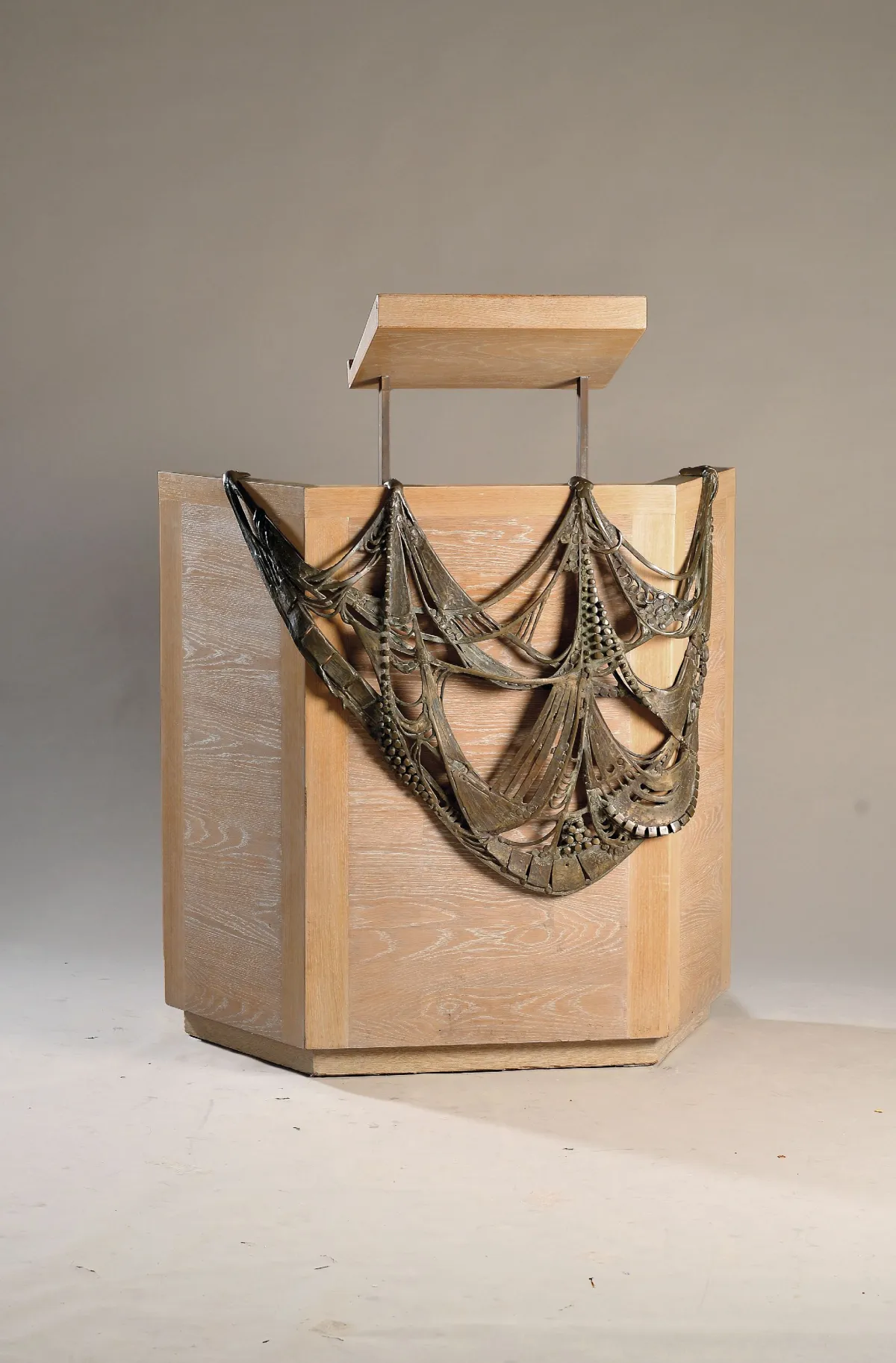 Gernot Rumpf, 1941-2025, pulpit cladding (including pulpit), part of the bronze fittings