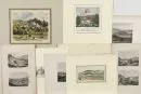 Allgäu, 20 views – various techniques and sizes (largest image 15.5 x 21 cm), including Füssen, Hindelang, Wiggensbach, 18th-20th c., partly...