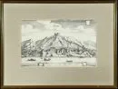 Dürnstein, vue générale – gravure sur cuivre, 19 x 31 cm, par Merian, 17e s., R
