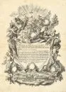 Kempten, The Marian Congregation – Copper engraving, 45 x 33 cm, letter of safe conduct, by Heissig, 18th c., browned and stained, lower left corner glued;