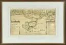 Lindau, vue du siège – gravure sur cuivre, 22 x 38 cm, par Merian, 17e s., brunie, encadrée