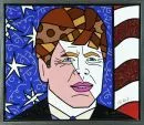 Britto, Romero, born 1963 Recife – Giclee on canvas, 60.5 x 76 cm, "JFK Portrait (2013)", hand-signed, numbered 27/99, R, with certificate of authenticity
