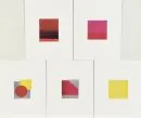 Geiger, Rupprecht, 1908 - 2009 Munich – 5 color offset prints, each approx. 10 x 10 cm, "Untitled", P, ref.: Benezit, Vollmer, Saur