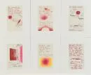 Geiger, Rupprecht, 1908 - 2009 München – 6 Farbserigraphien, je ca. 20 x 12 cm, Blätter zu "Rotbuch 1975/1978", unsign., erschienen anlässlich des 90.…