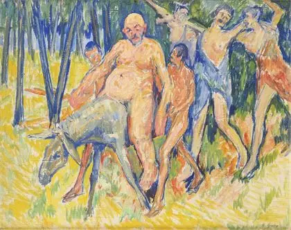 GERBIG, Alexander (1878 Suhl - 1948). Bacchus' triumf