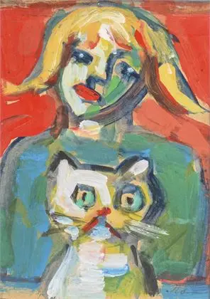HAMMER, Lothar (1928 Marienwerder - 2007). Pige med kat