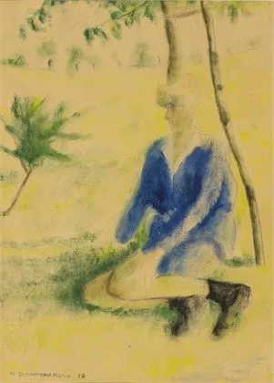 GONTCHAROVA, N.. Siddende kvinde