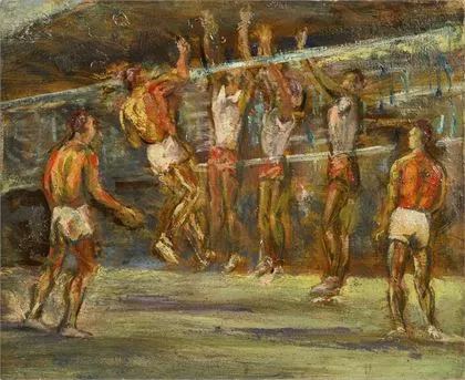 HEJNA, Václav(1914年布拉格 - 1985年同地)。一场排球比赛