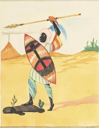 KAMPF, Wolfgang. Afrikansk kriger