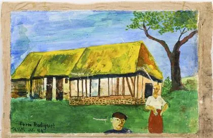 VOIGT, Bruno（1912年哥达 - 1988年东柏林）。农舍前的夫妇 Radiguet