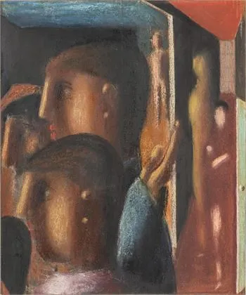 WÖRN, Walter(1901年斯图加特 - 1963年同地)。表现主义人物场景