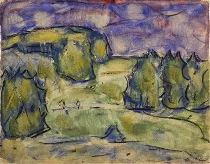 ROHLFS, Christian (1849 Niendorf/Holstein - 1938 Hagen/Westfalen). "Grønn skog"