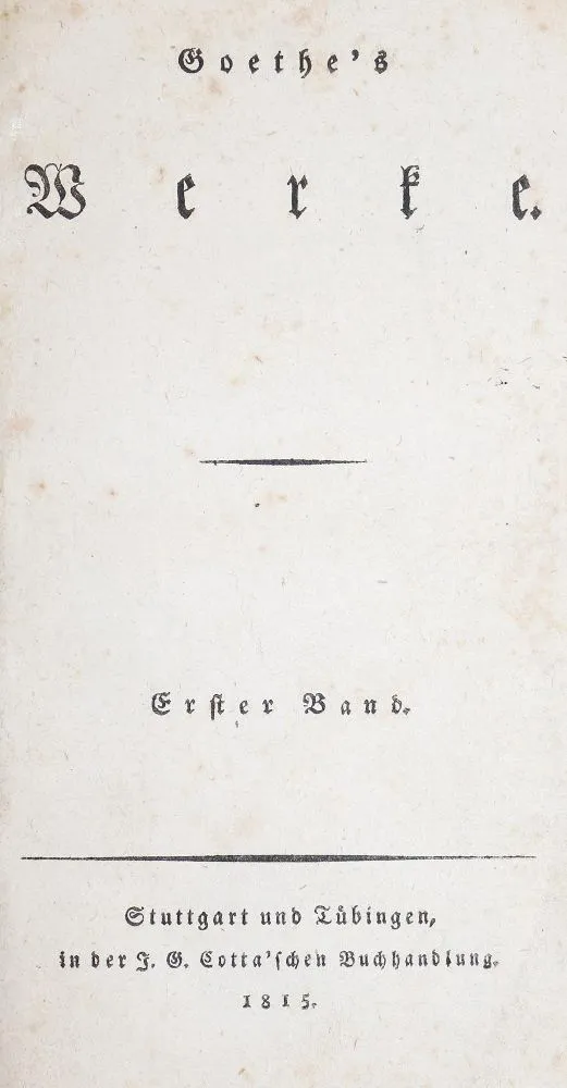 Goethe,J.W.von. – Díla