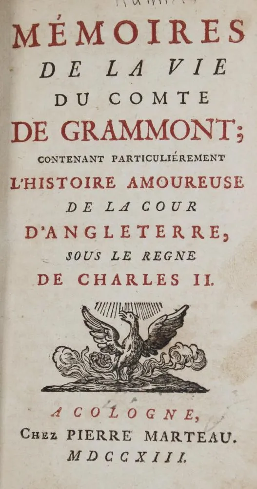 (Hamilton,A.de). – Mmoirs de la vie du comte du Grammont