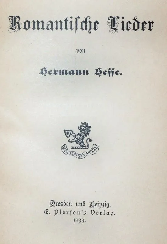 Hesse,H. – Romantische Lieder