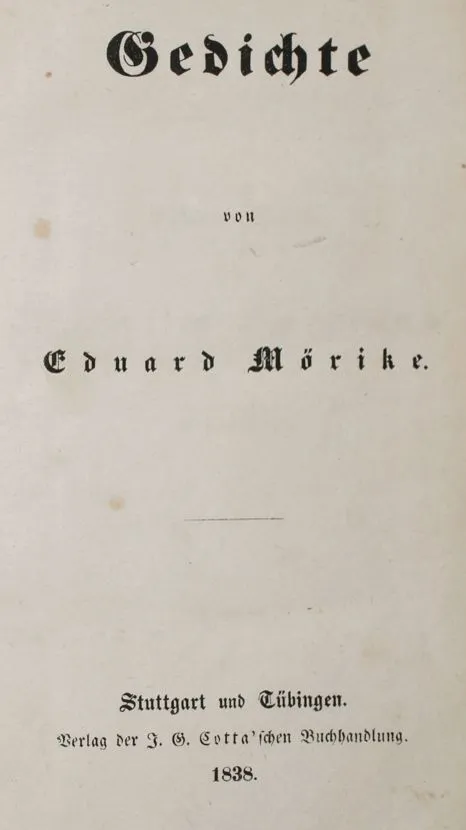 Mörike,E. – Gedichte