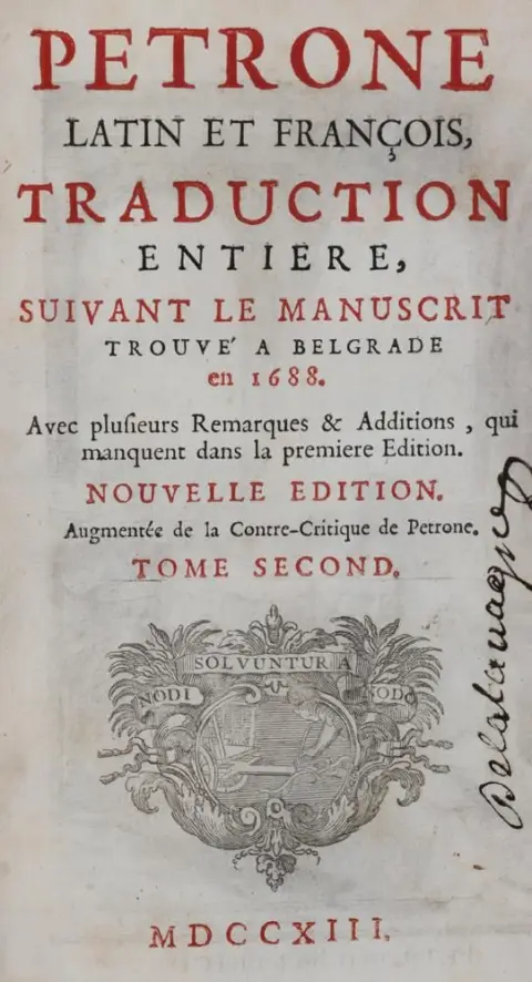 Petronius Arbiter,T. – (Satyricon.) Latin et francois (par Nodot)