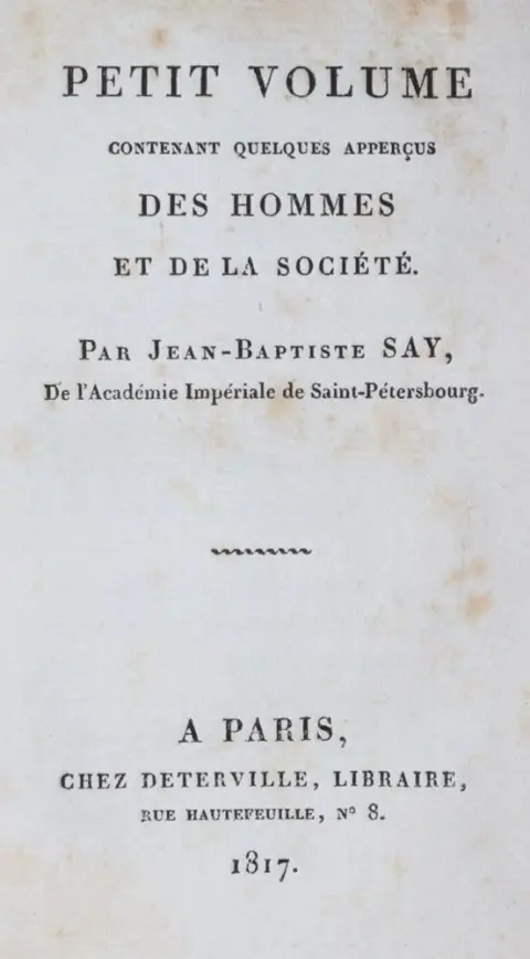 Say,J.B. – Petit volume contenant quelques appercus des hommes et de la societe