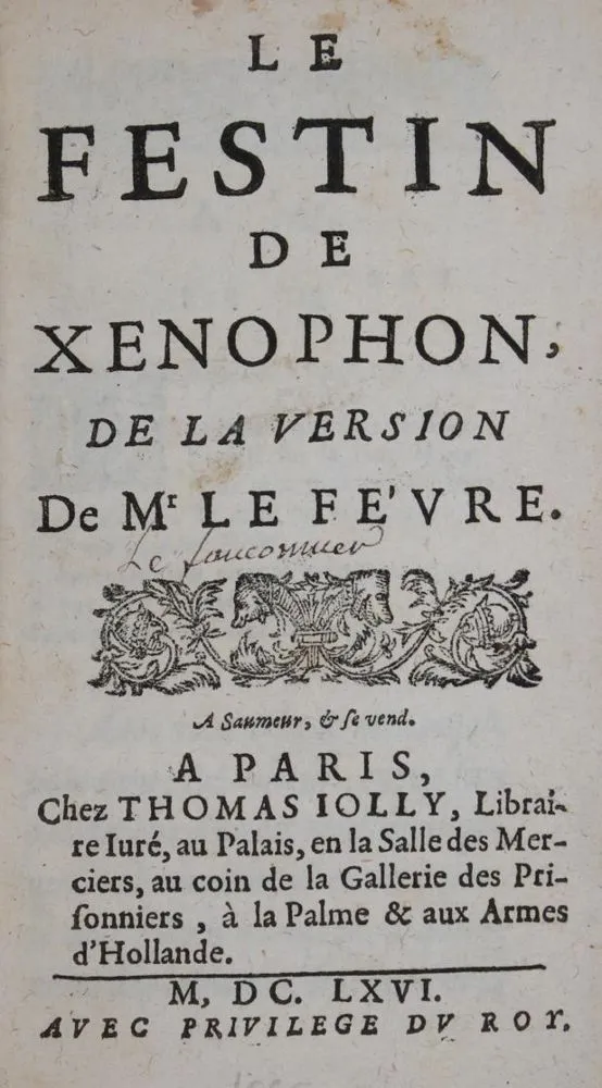 Xenophon. – Le festin de la version de Mr