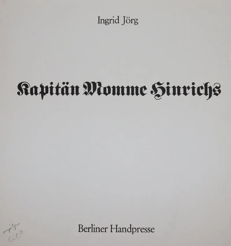 Jörg, I. – Kapitán Momme Hinrichs