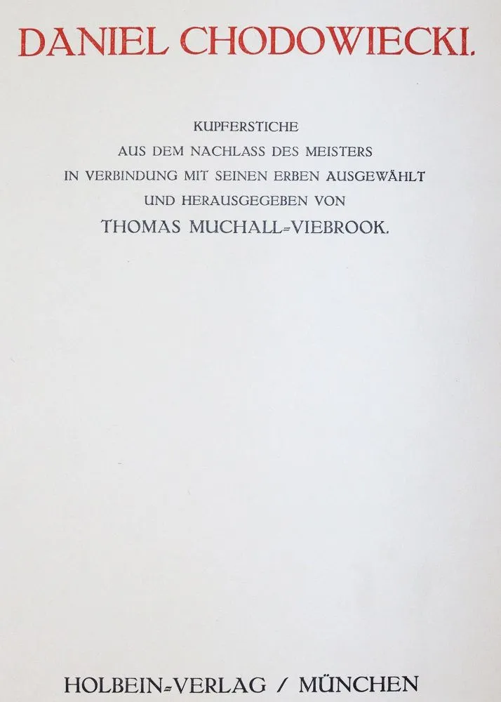 Chodowiecki, Daniel Nikolaus – Copper engravings from the master's estate