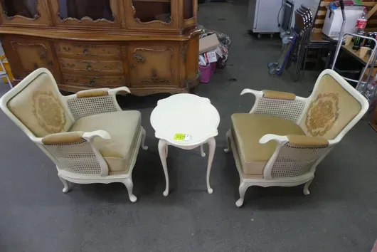 Ensemble d'assise 3 pièces style baroque