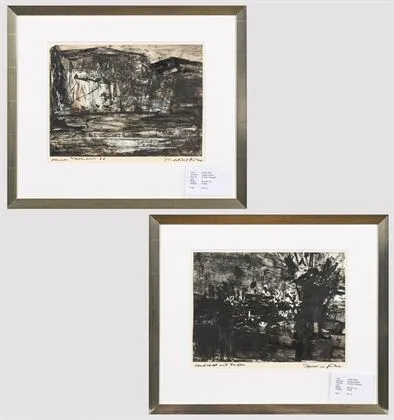 GEITEL, Ignatius（1913年波鸿 - 1985年同地）。两件抽象作品