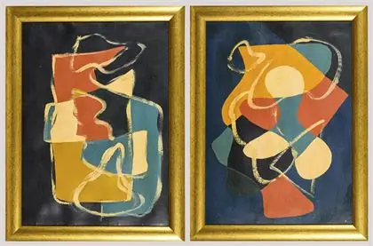 TREFIL, Vaclav (1906 - 1989). To abstrakte kompositioner