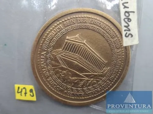 Bronzen medaille Rubens/Walhalla 31,98 gr