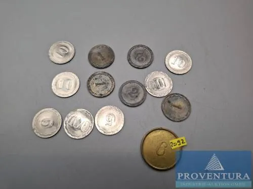 Zahlentoken ca. 13 Stück