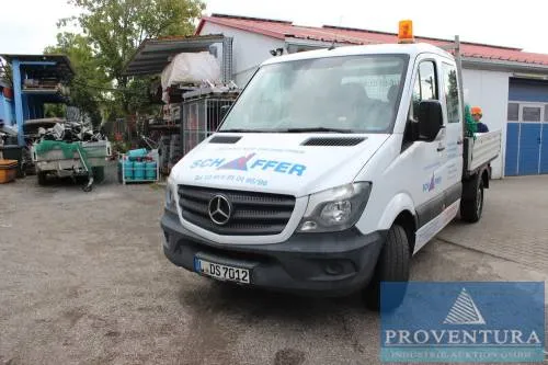 Open bakwagen dubbele cabine MERCEDES BENZ Sprinter 310 CDI, eerste toel. 2016, 86.000 km