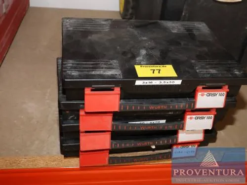 Assortment case WÜRTH Orsy 100 filled with fasteners