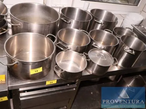 Casseroles induction jusqu'à 25 l env. 10 pcs