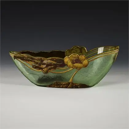 Jugendstil jardinière met waterleliedecor